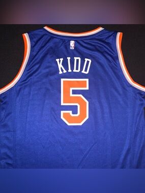 Rare Fanatics Jason Kidd New York Knicks #5 Blue Fast Break Jersey Youth XL NWOT